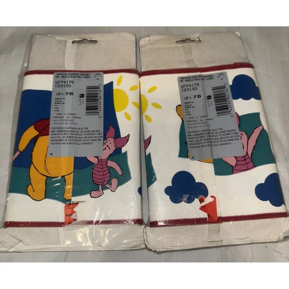 Winnie‎ The Pooh Decorative Border 5 Yards Disney New Set Of 2